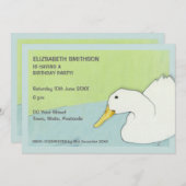 Duck Dip Birthday Party Invitation Kaart (Voorkant / Achterkant)