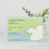 Duck Dip Birthday Party Invitation Kaart (Staand voorkant)