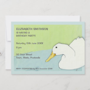 Duck Dip Birthday Party Invitation Kaart