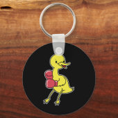 Duck doet aan boksen sleutelhanger (Voorkant)