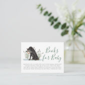 Duck Dog Baby shower Green Book Request Kaart (Staand voorkant)
