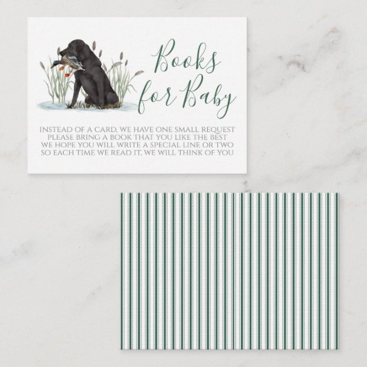 Duck Dog Baby shower Green Book Request Kaart (Voorkant / Achterkant)