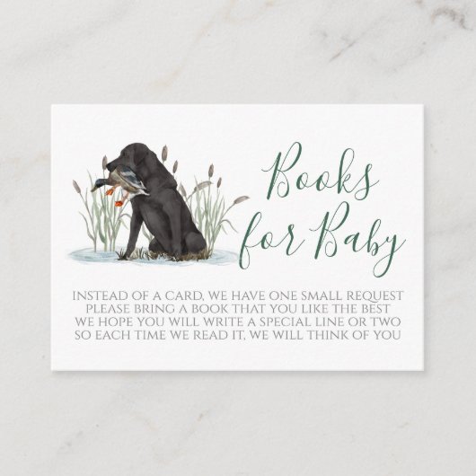 Duck Dog Baby shower Green Book Request Kaart (Voorkant)