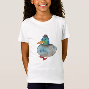 Duck draagt pet t-shirt