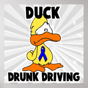 Duck Drink rijden Poster