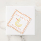 Duck Duck BOO Cute Oranje Halloween Kinder Bedankjes Labels (In situ)