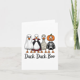 Duck Duck Boo Funny Goose Halloween Kostuum _1 Kaart