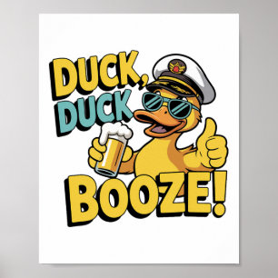 Duck Duck Booze Grappige Cruise Familie Matching C Poster