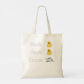 Duck Duck Cruise Ducks loeit familiekoppeling Tote Bag (Achterkant)
