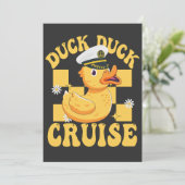 Duck Duck Cruise Grappige Familie Cruising Matchin Feestdagenkaart (Staand voorkant)