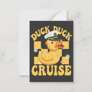 Duck Duck Cruise Grappige Familie Cruising Matchin Notitiekaartje