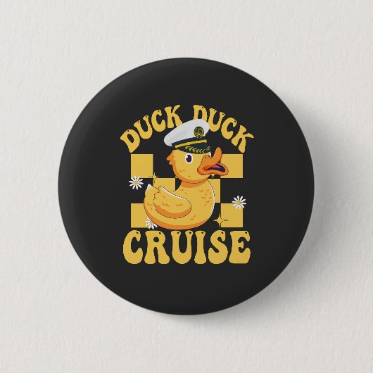 Duck Duck Cruise Grappige Familie Cruising Matchin Ronde Button 5,7 Cm (Voorkant)