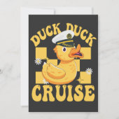 Duck Duck Cruise Grappige Familie Cruising Matchin Save The Date (Voorkant)