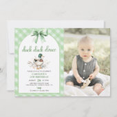 Duck Duck Deuce 2e verjaardag foto uitnodiging (Voorkant)