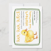 Duck Duck Deuce Baby Waterverf Verjaardag Kaart (Voorkant)