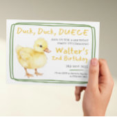 Duck Duck Deuce Baby Waterverf Verjaardag Kaart
