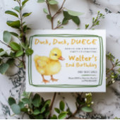 Duck Duck Deuce Baby Waterverf Verjaardag Kaart