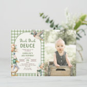 Duck Duck Deuce Balloon 2e verjaardag foto Kaart