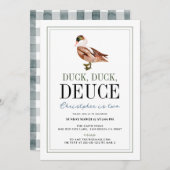 Duck Duck Deuce Classic Boy 2e Verjaardag Kaart (Voorkant / Achterkant)