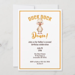 Duck Duck Deuce Tweede Verjaardag  Kaart