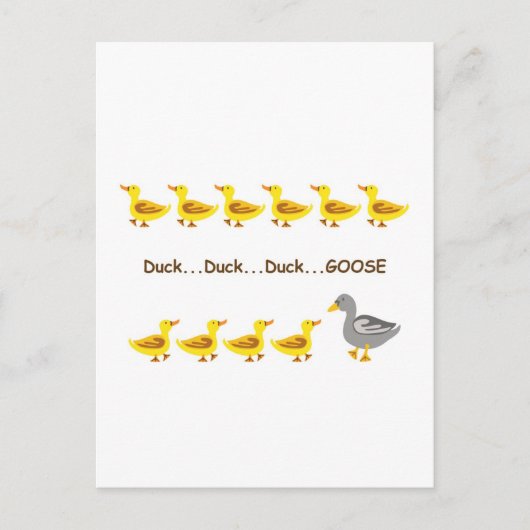 Duck Duck Goose Briefkaart (Voorkant)