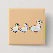Duck Duck Goose Domestic Vierkante Button 5,1 Cm (Voorkant)