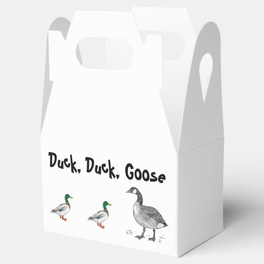 Duck Duck Goose Grappig Kinder Game Cartoon Pun Bedankdoosjes (Geopend)