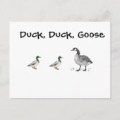 Duck Duck Goose Grappig Kinder Game Cartoon Pun Briefkaart (Voorkant)