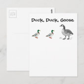 Duck Duck Goose Grappig Kinder Game Cartoon Pun Briefkaart (Voorkant / Achterkant)