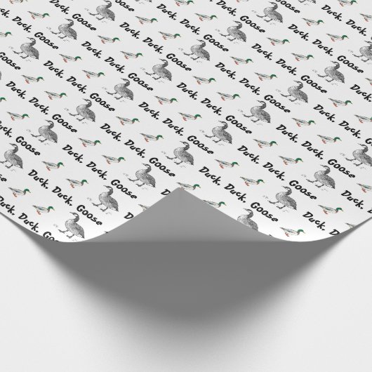 Duck Duck Goose Grappig Kinder Game Cartoon Pun Cadeaupapier (Hoek)