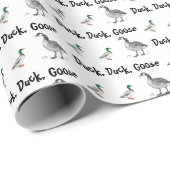 Duck Duck Goose Grappig Kinder Game Cartoon Pun Cadeaupapier (Rol Hoek)