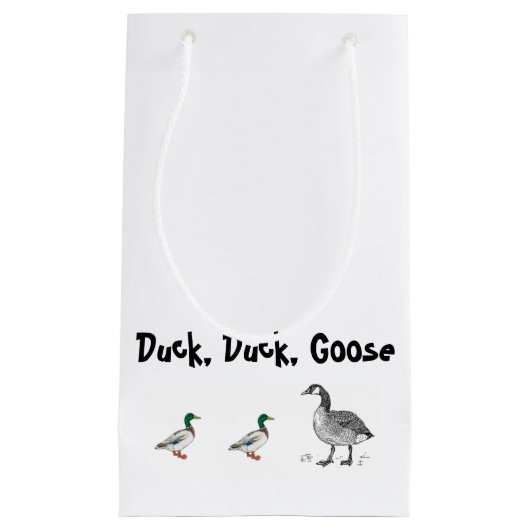 Duck Duck Goose Grappig Kinder Game Cartoon Pun Klein Cadeauzakje (Voorkant)