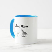Duck Duck Goose Grappig Kinder Game Cartoon Pun Mok (Voorkant links)