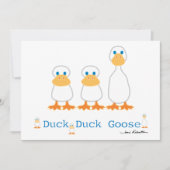 Duck Duck Goose Invitation Kaart (Voorkant)