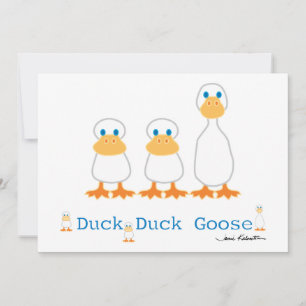 Duck Duck Goose Invitation Kaart