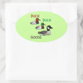 Duck Duck Goose Ovale Sticker (Tas)