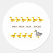 Duck Duck Goose Ronde Sticker (Voorkant)