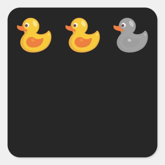 Duck Duck Gray Duck I Love Minnesota Mn Vierkante Sticker (Voorkant)