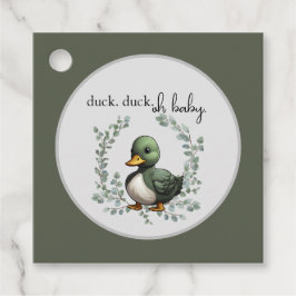 Duck Duck Oh Baby eend thema baby shower Bedankjes Labels