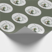 Duck Duck Oh Baby eend thema baby shower Cadeaupapier (Hoek)