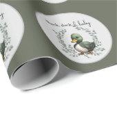 Duck Duck Oh Baby eend thema baby shower Cadeaupapier (Rol Hoek)