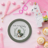 Duck Duck Oh Baby eend thema baby shower Papieren Bordje (Feest)