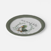 Duck Duck Oh Baby eend thema baby shower Papieren Bordje (Gekanteld)