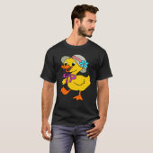 DUCK DUCKLING HAT RIBBON EASTER DUCK GOOSE BIRD T-SHIRT (Voorkant volledig)