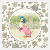  Duck Easter Vierkante Sticker (Voorkant)