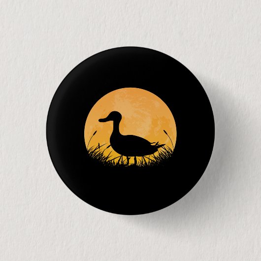 Duck Easy Halloween Outfit Mallard Dipper Moon Ronde Button 3,2 Cm (Voorkant)