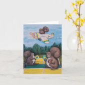 Duck Eekhoornenkaart Kaart (Gele Bloem)