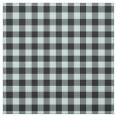 Duck Egg Blue & Black Plaid Gingham Stof (Swatch)