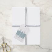 Duck Egg Blue Modern Wedding Cadeaulabel (Met Touw)