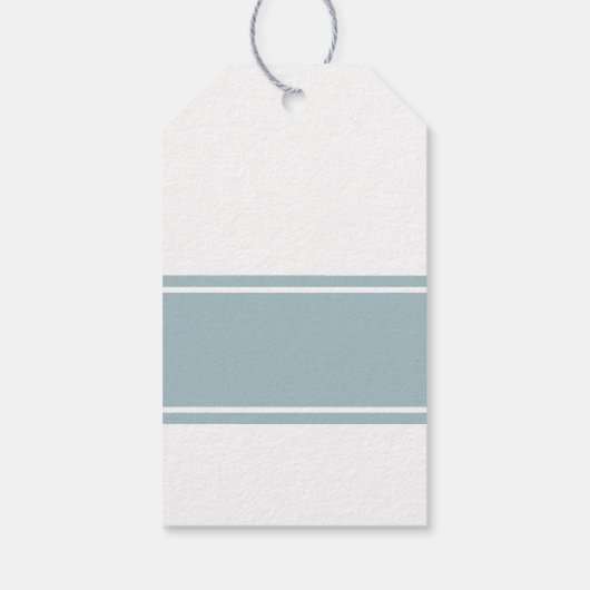 Duck Egg Blue Modern Wedding Cadeaulabel (Achterkant)